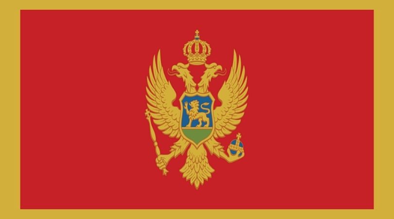Die Flagge von Montenegro
