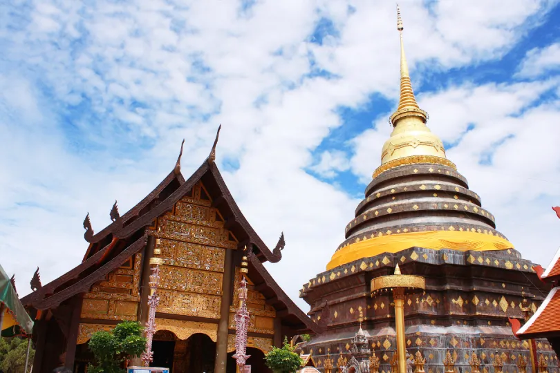 Der hölzerene Tempel in Lampang, Nordthailand