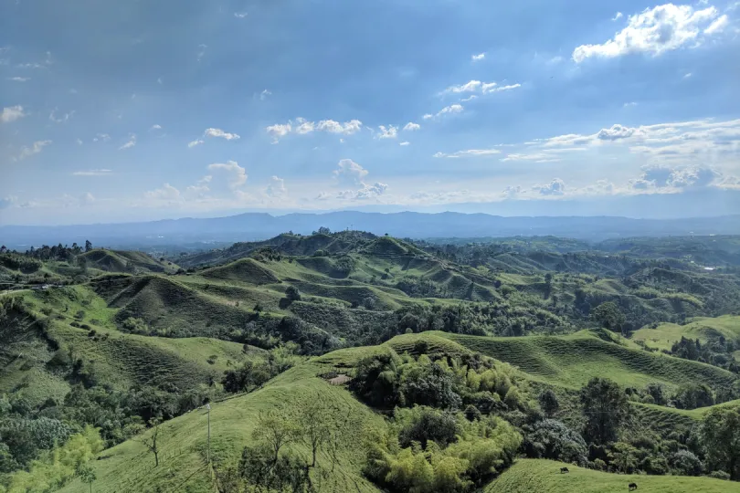 Reisen nach Kolumbien: Wunderschöne grüne Landschaft