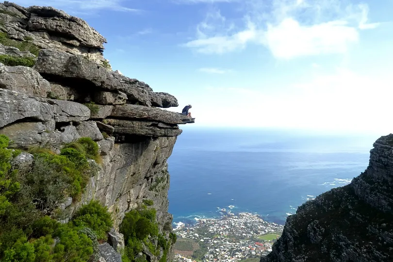 Ausblick vom Table Mountain in Südafrika