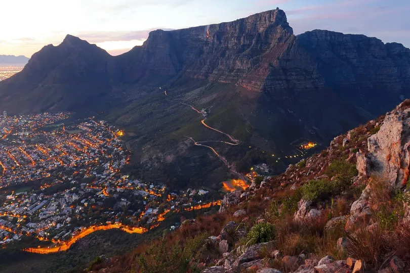 Der Lions Head bei Sonnenuntergang