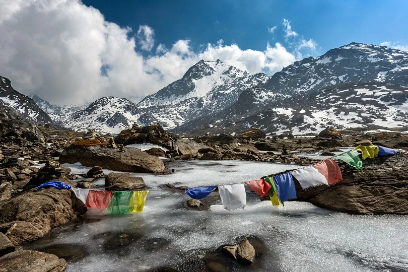 Gebirgskette in Nepal