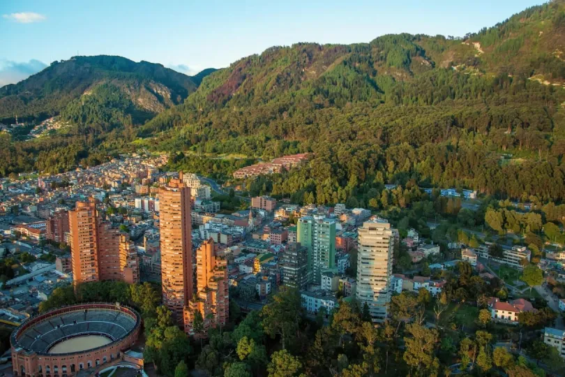 Blick auf Bogotá in Kolumbien