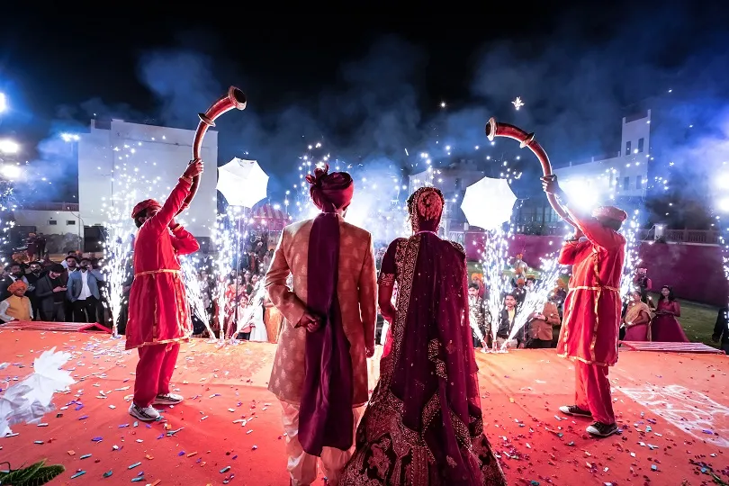 Buntes Festival in Indien