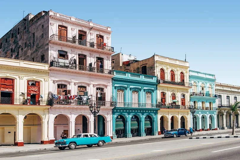 Bunte Häuser in Havanna