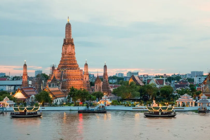 Blick auf die Skyline von Bangkok