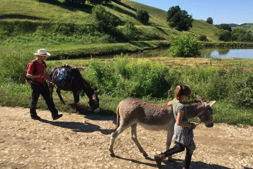 Eselwanderung in Rumänien mit Kindern
