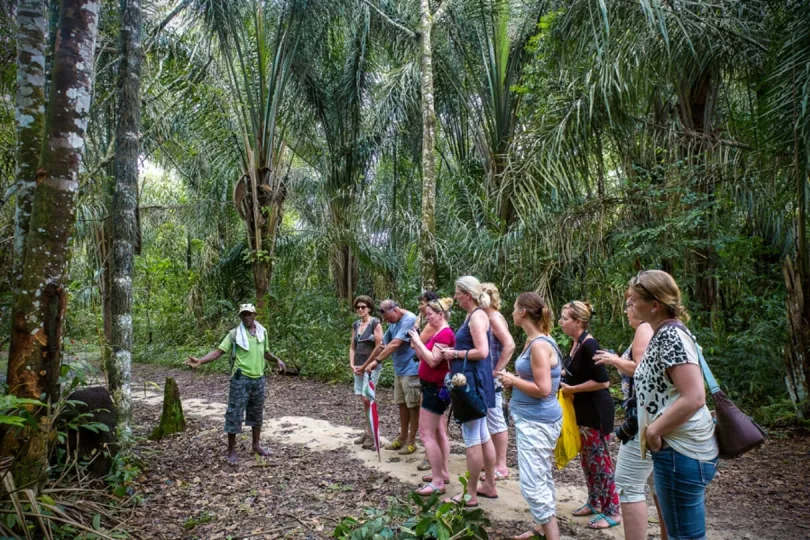 Ein Guide erklärt die Flora und Fauna