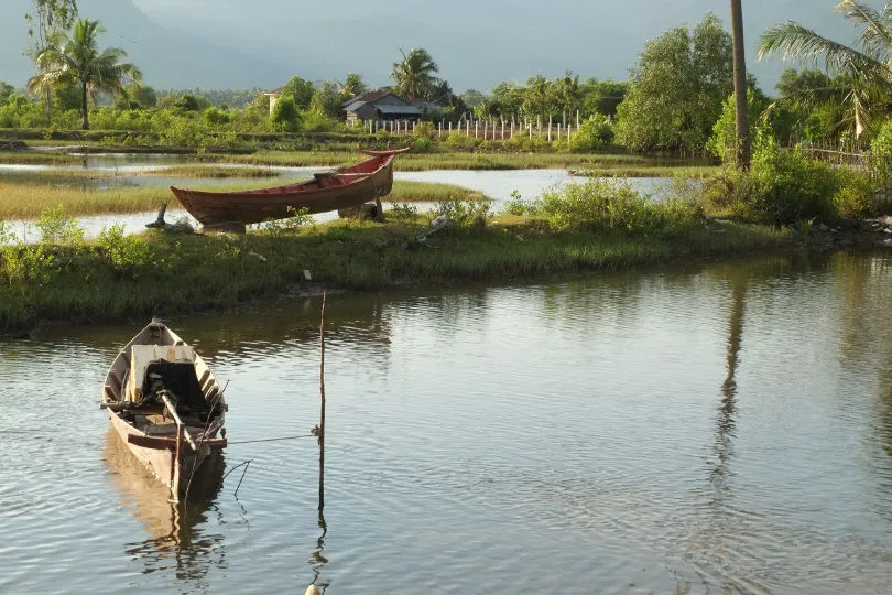 Das Fischerdorf Kampot in Kambodscha