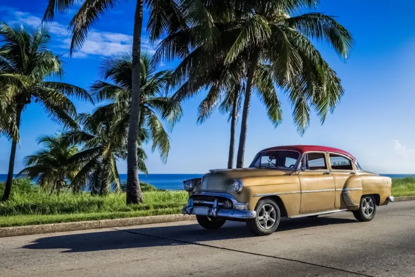 Oldtimer am Strand von Varadero