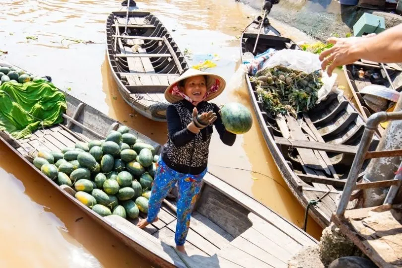 Must-See auf der Vietnam Kambodscha Reise: Schwimmende Märkte