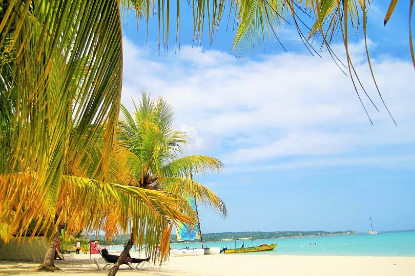 Ein Strand in Jamaika
