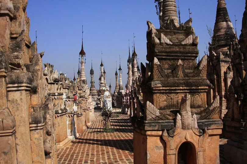 Die vielen Stupas in Kakku Myanmar