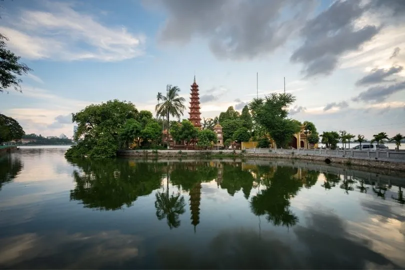 Wunderschöne Pagode in Hanoi