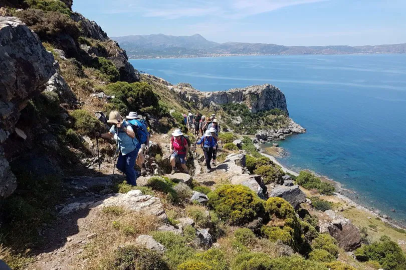 Eine Gruppe Wanderer auf Kreta