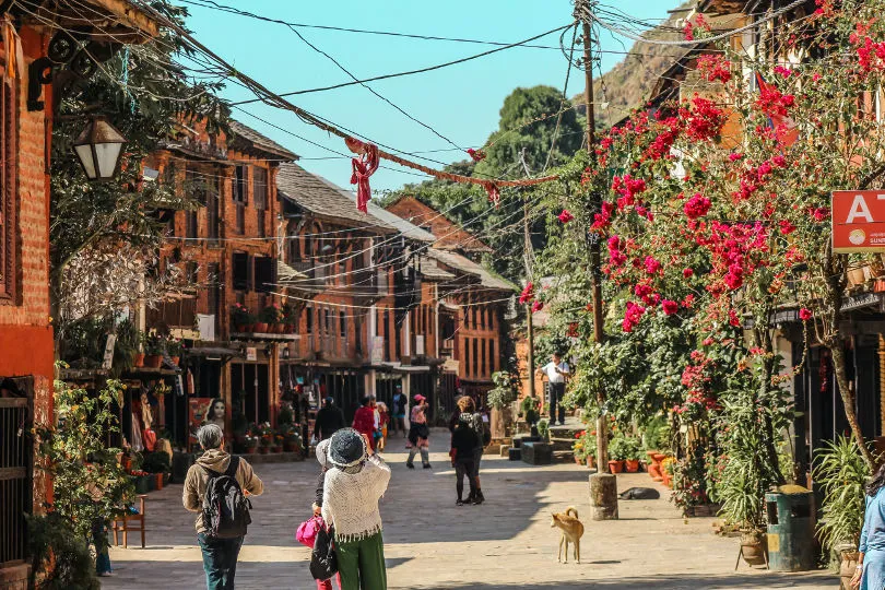 Die kleine Stadt Bandipur in Nepal