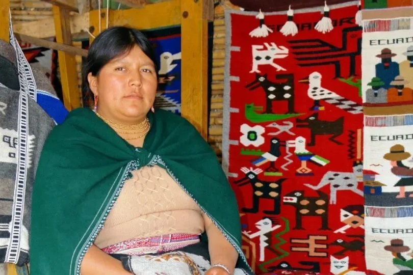 Indigener Markt in Ecuador