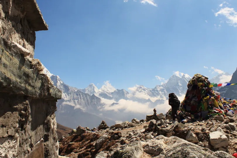 Der Wanderweg der Mount Everest Basislager Wanderung in Lobuje