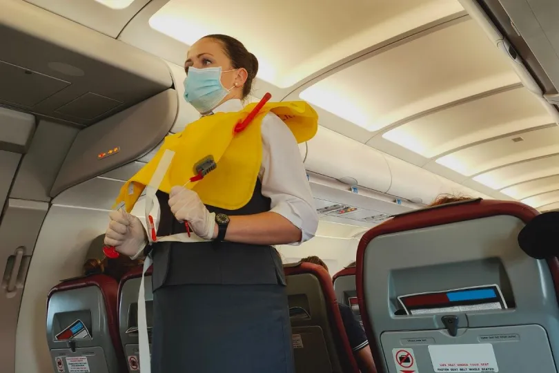 Maskenpflicht im Flugzeug sorgt für Sicherheit während Corona