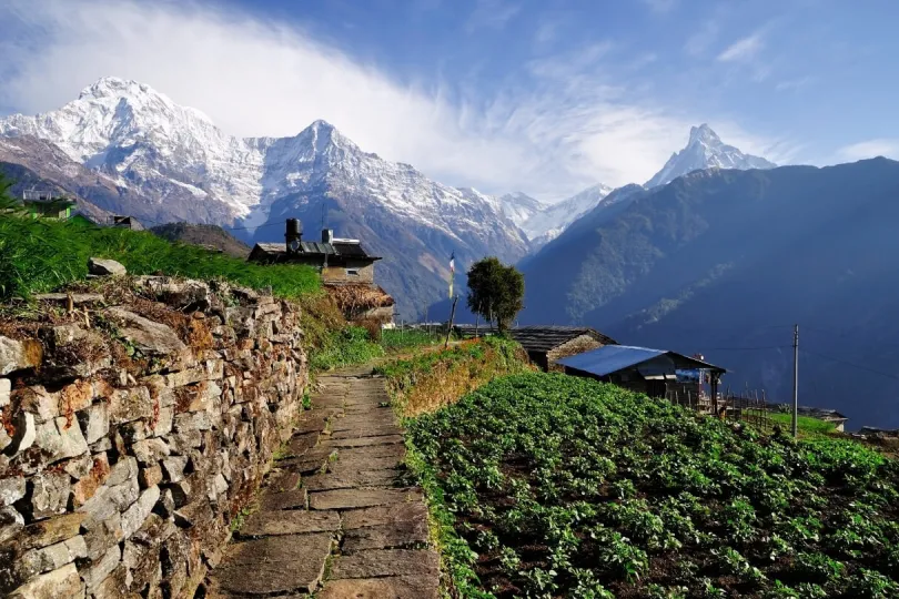 Berglandschaft in Nepal