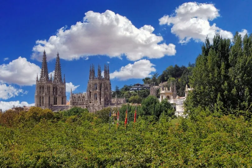 Blick auf die Kathedrale in Burgos