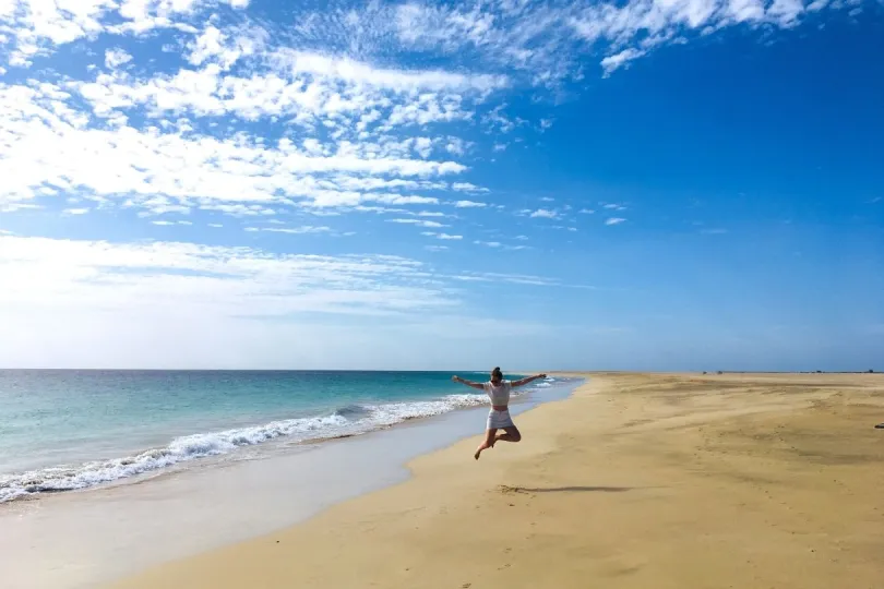 Einsamer Strand auf den Kapverden