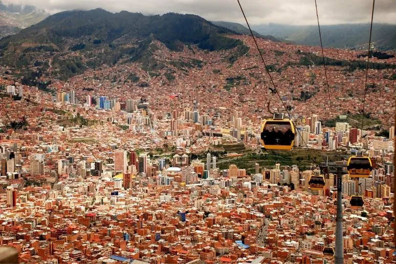 Die Seilbahn in La Paz