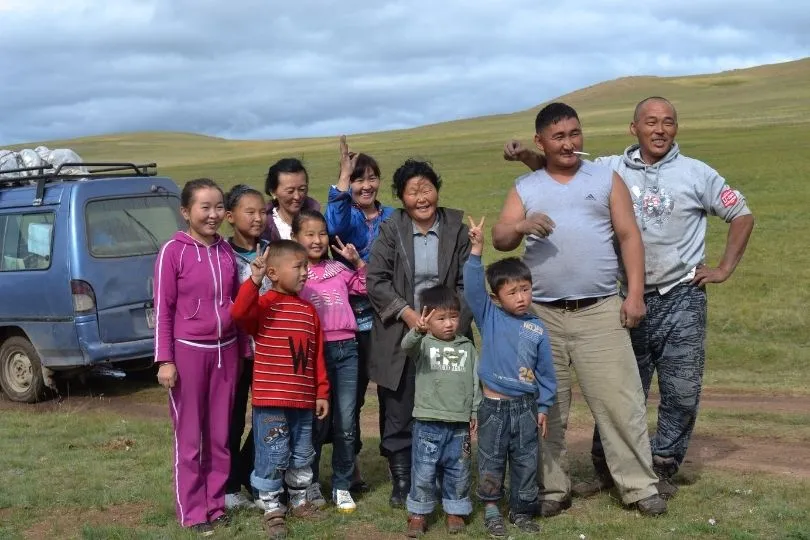 Herzliche Locals in der Mongolei