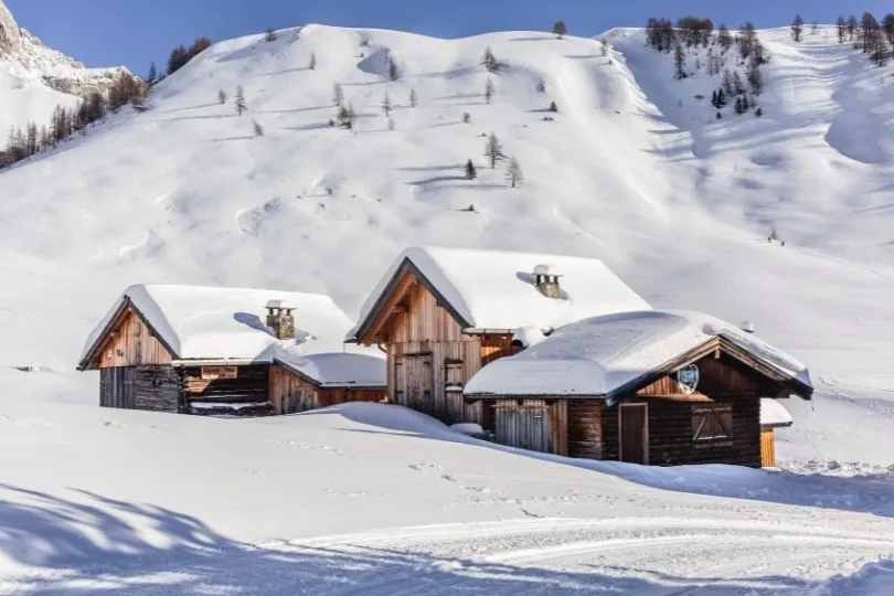 Eine Berghütte in Slowenien