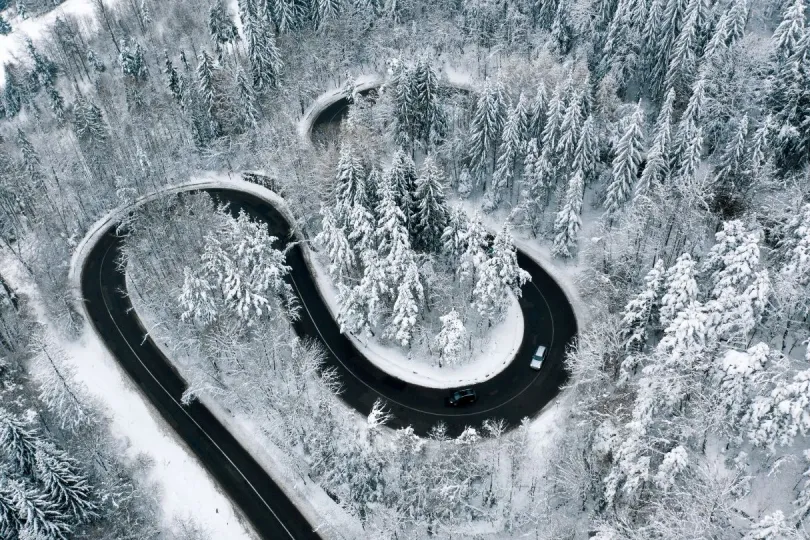 Winterlandschaft in Rumänien