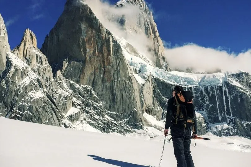 Ein Wanderer in Patagonien