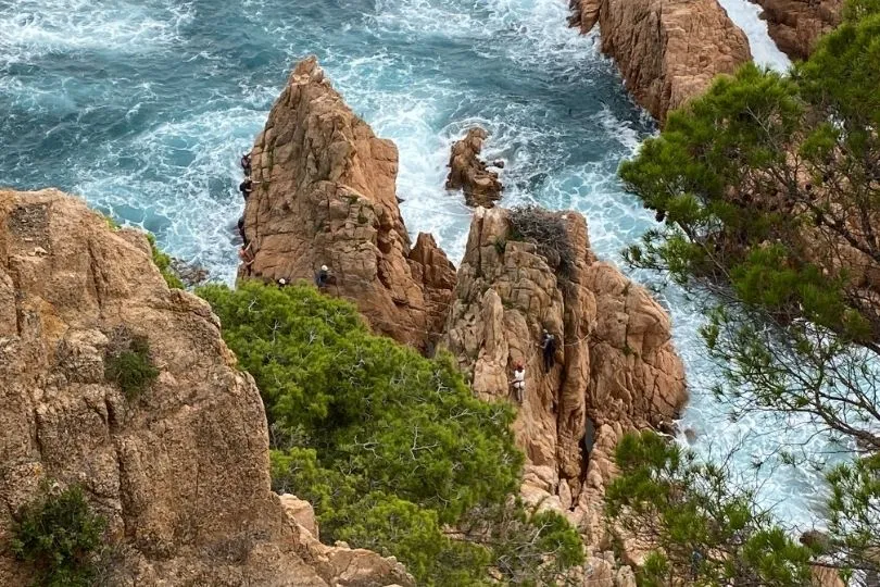 Die Küste an der via ferrata in Katalonien
