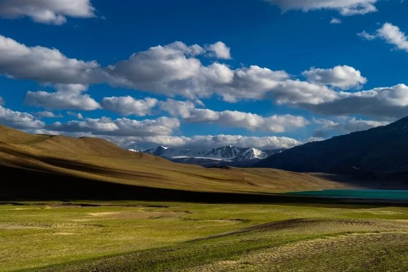 Eine wunderbare Landschaft am Tsokar See in Ladakh