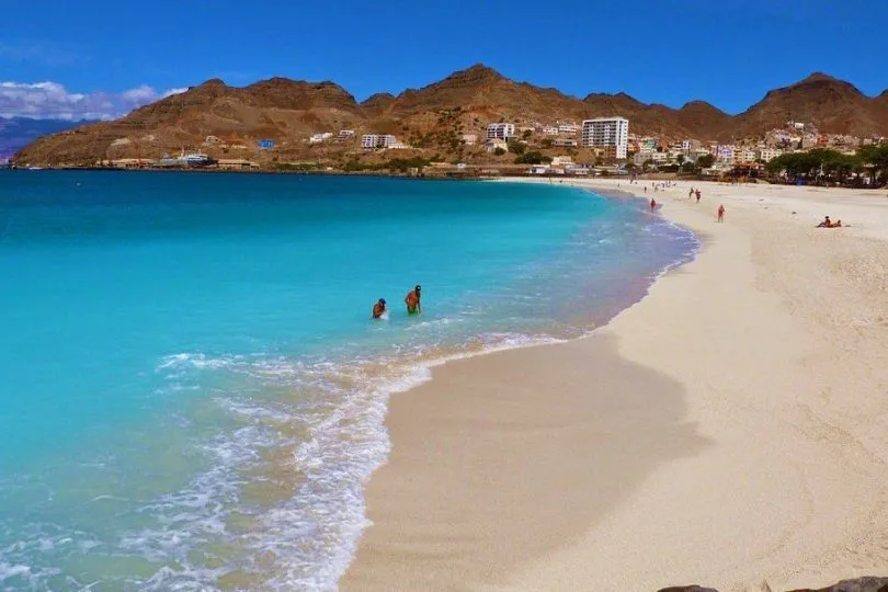 Wunderschöner Strand von Mindelo auf den Kapverden