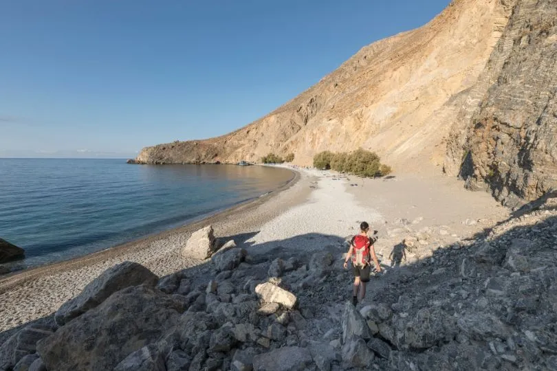 Kurze, aber spektakuläre Wanderung zum Strand auf Kreta