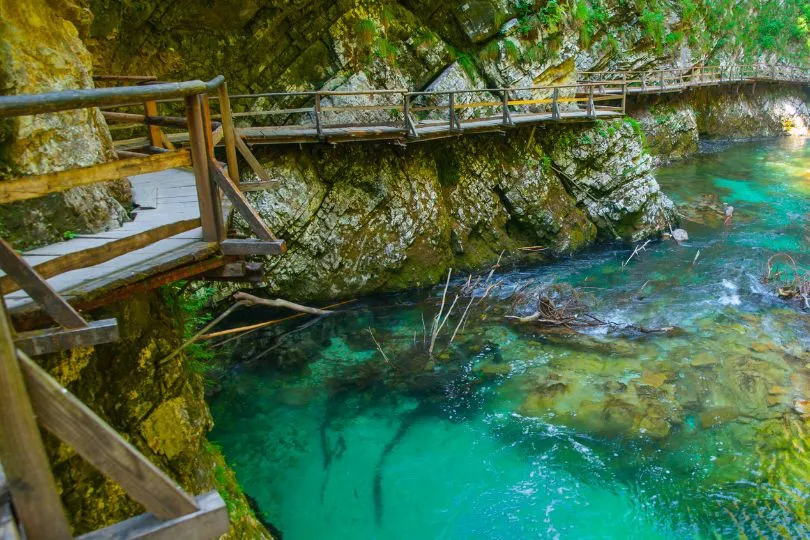 Wandern in der Vintgar Klamm