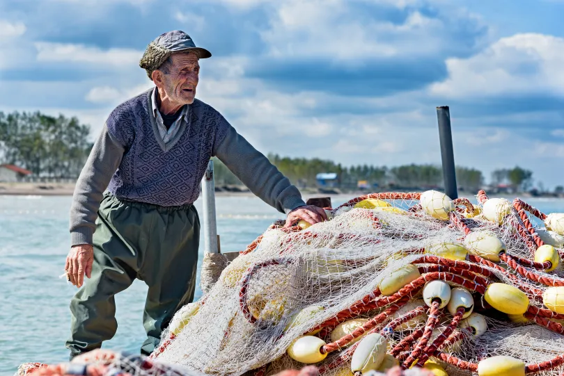 Fischer an der Algarve auf der Familienreise durch Portugal