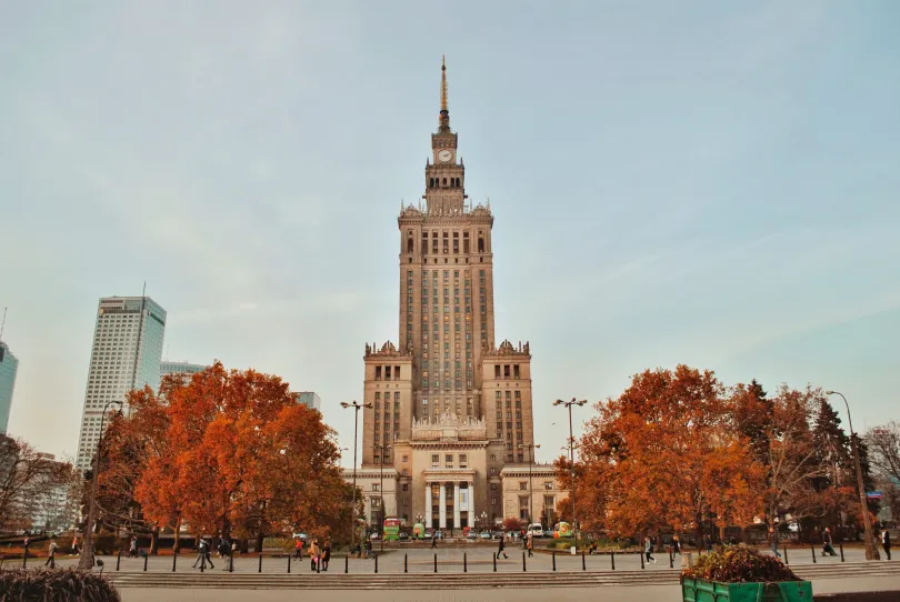 Blick auf Rathaus von Warschau