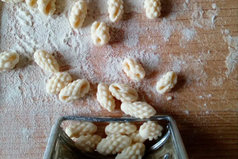 Gnocchi die man beim Kochkurs in Sardinien zubereitet