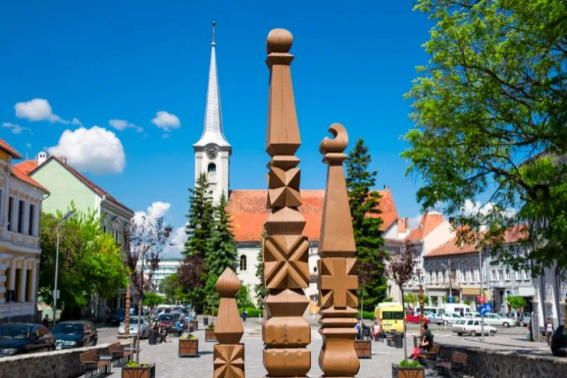 Das Dorf Odorheiul Secuiesc in Rumänien