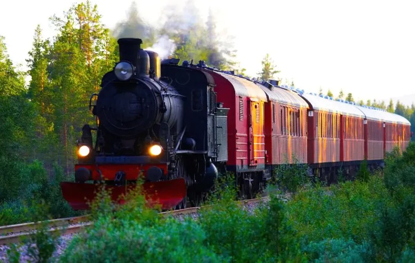 Süßer Nostalgie-Zug in Schweden