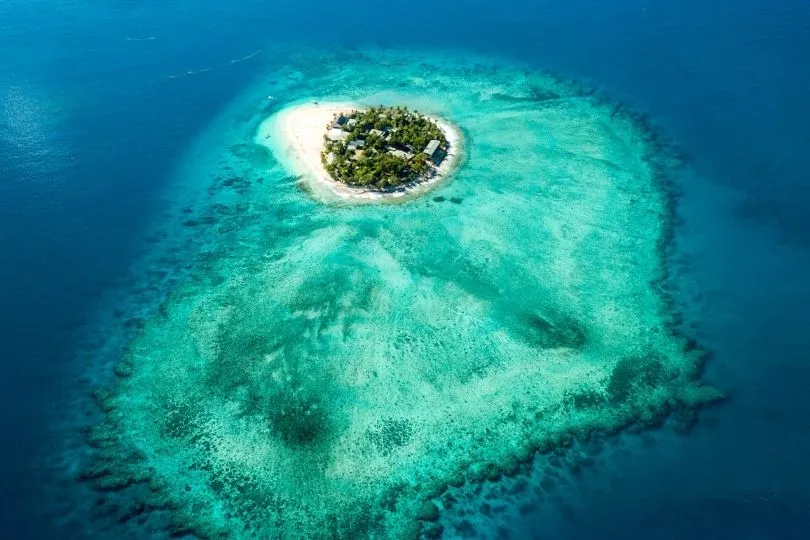 Einsame Insel von oben