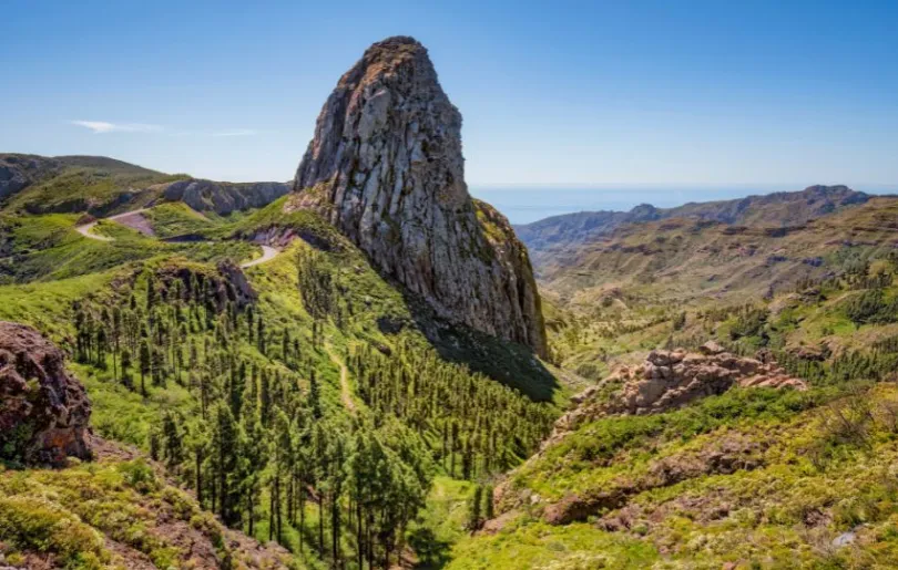 Wunderschoener Blick im Nationalpark Garajonay auf La Gomera