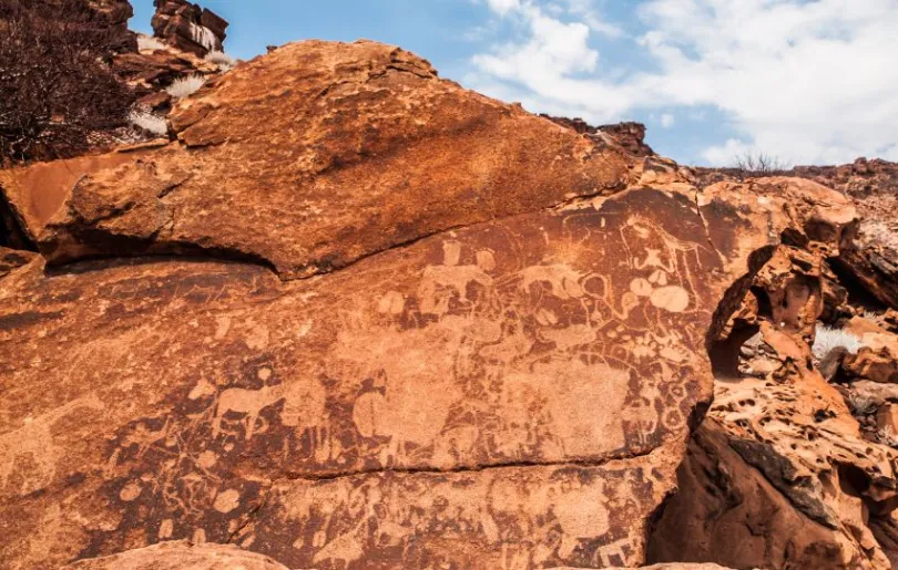 Geheimnisvolle Wandmalereien in Namibia