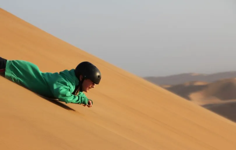 Namibia aktiv erleben – Action beim Sandboarding