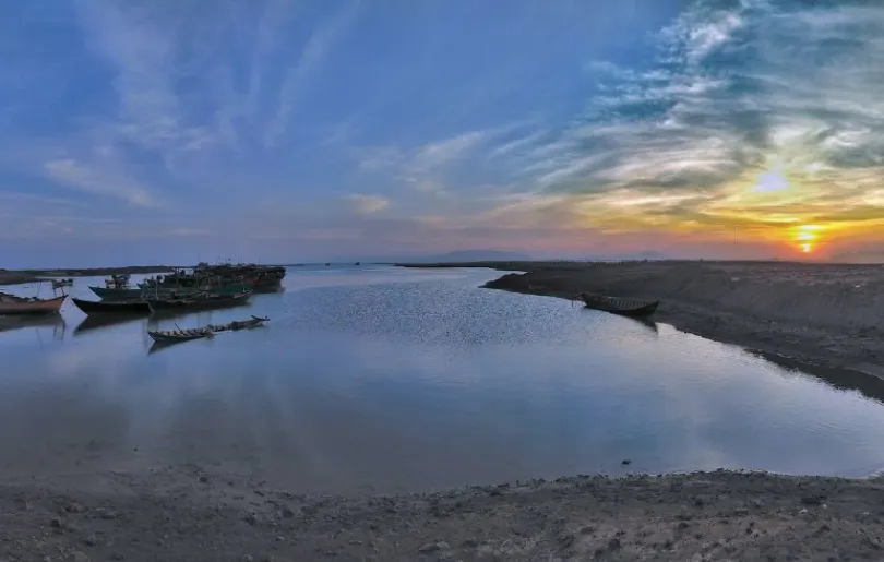 Abendstimmung in Kampot, Kambodscha