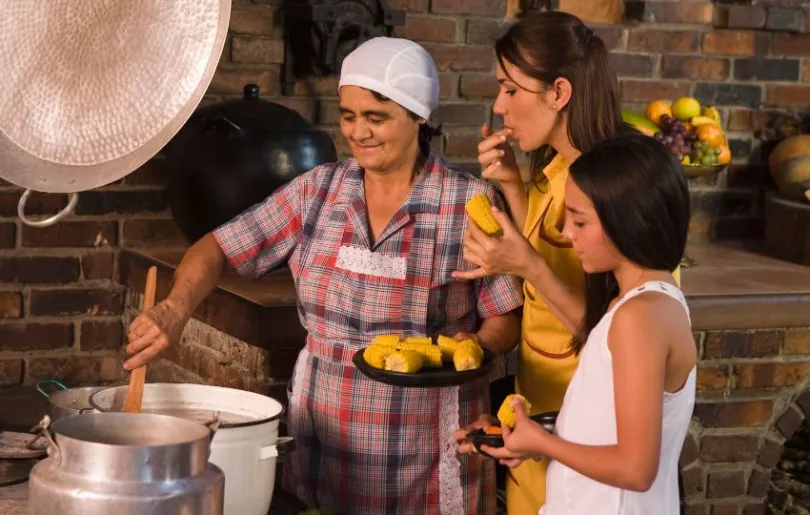 Freundliche Locals in Kolumbien