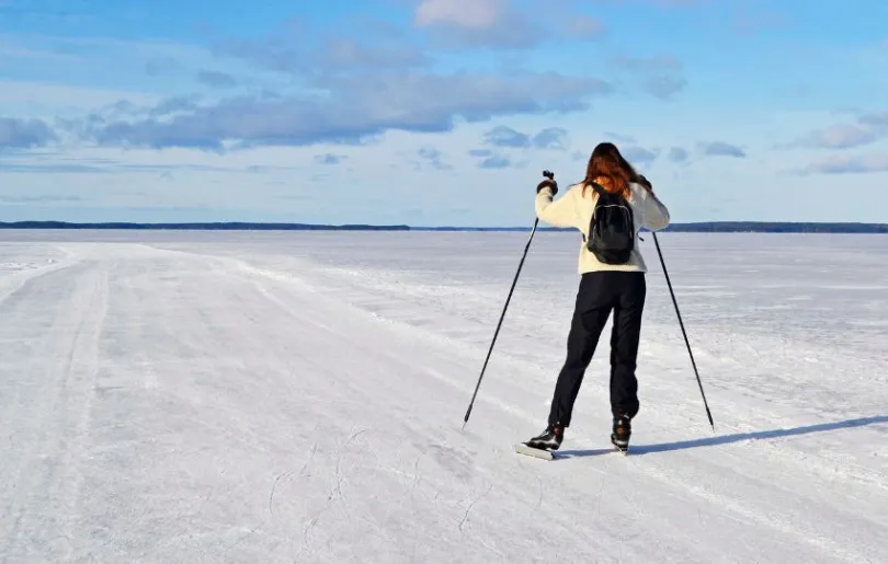 Skifahren auf deiner Lappland Winterreise