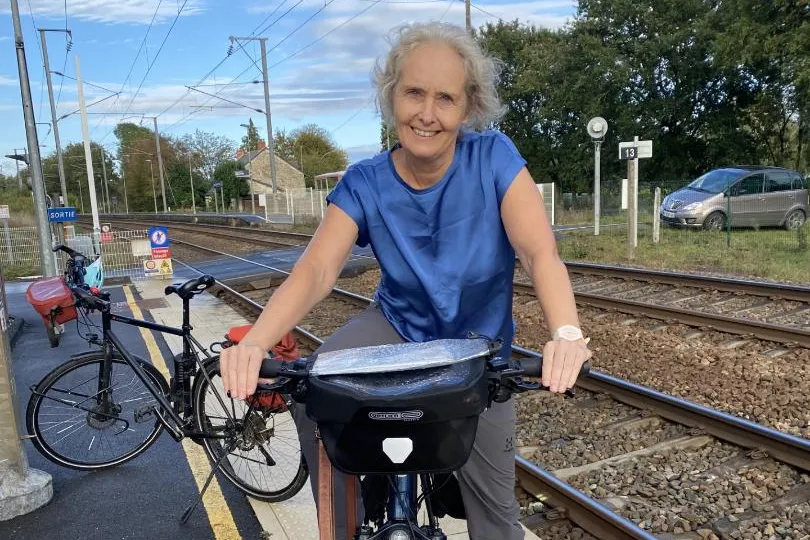 Saskia fietsen Bretagne