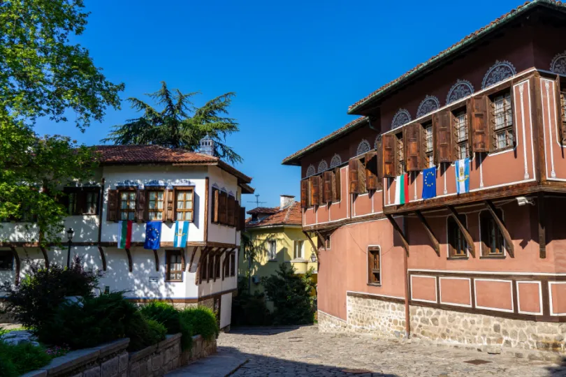 Gebouwen in Plovdiv, Bulgarije